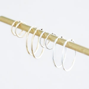 Hoop Earrings Huggie Hoops Lightweight Hoops Everyday Hoop Earrings Endless Hoops Infinity Hoops Large Hoop Earrings image 1