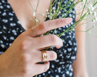 Dainty Initial Ring - Stacking Name Rings - Stacking Gold Ring - Gold Initial Ring - Personalized Name Ring - Minimalist Signet Ring