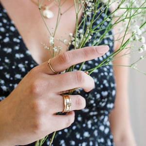 Dainty Initial Ring - Stacking Name Rings - Stacking Gold Ring - Gold Initial Ring - Personalized Name Ring - Minimalist Signet Ring