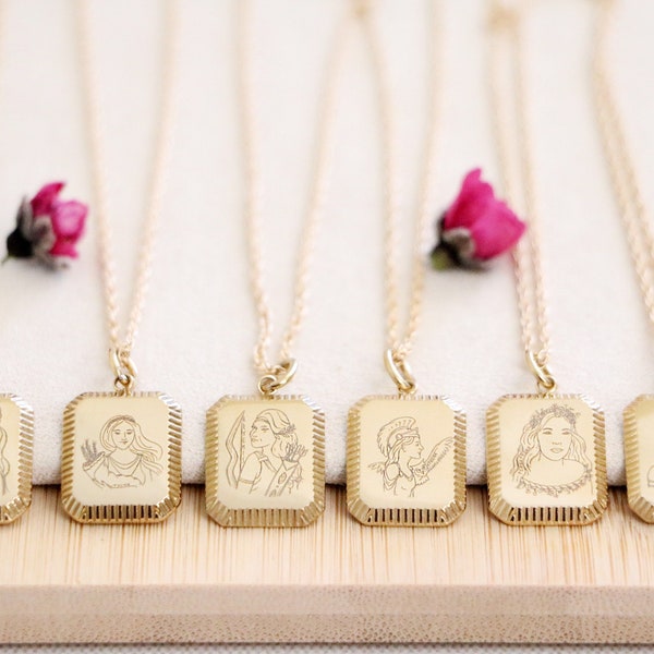 Goddess Necklace - Athena - Persephone - Artemis - Aphrodite - Hera - Tyche - Fortuna - Greek Goddess Necklace - Goddess of Fertility