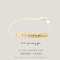 Handwriting Bracelet - Mothers Day Gift Personalized - Stacking Bracelet - Actual Handwriting Jewelry - Remembrance Bracelet - Waterproof