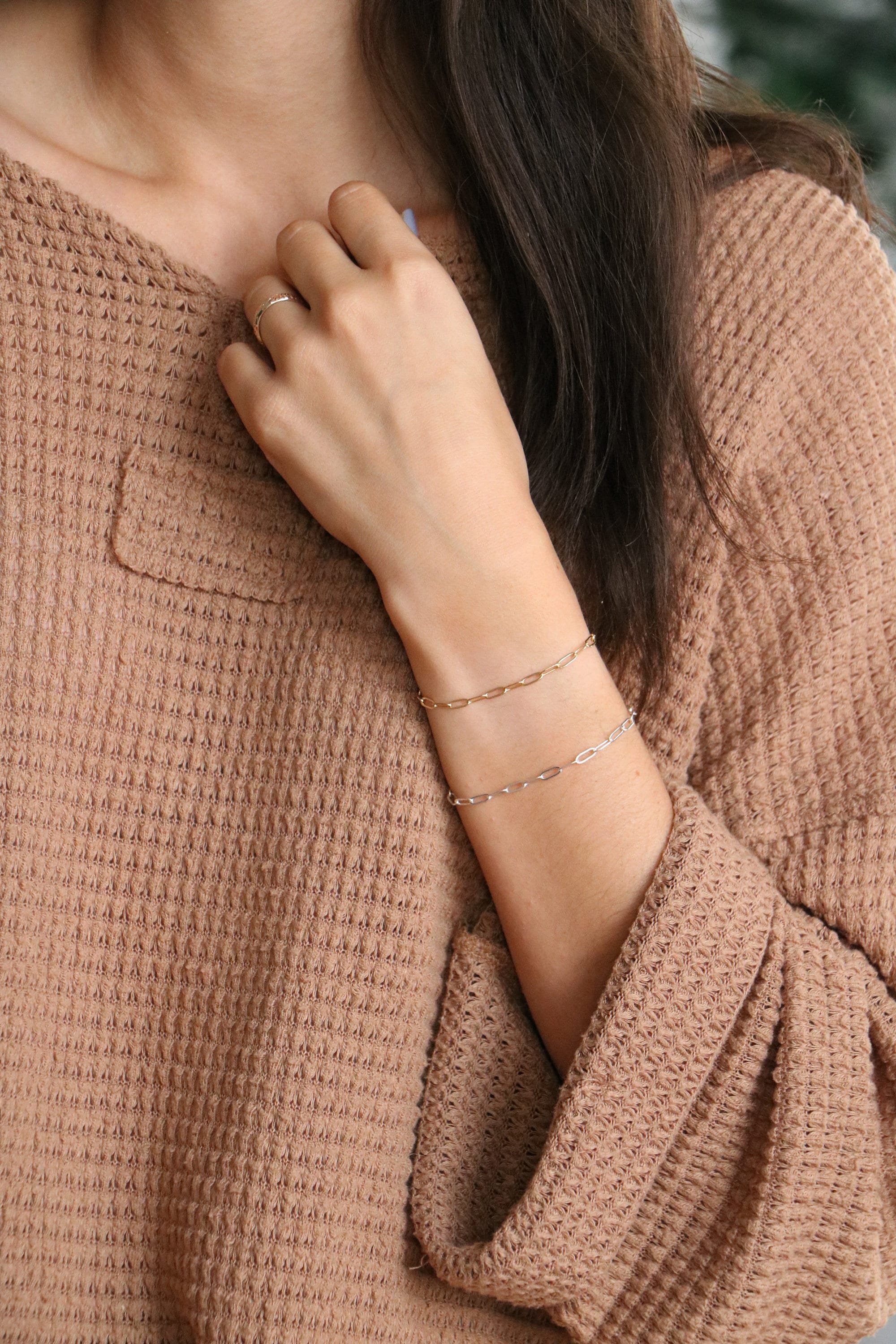 Paperclip Chain Bracelet Clip Chain Bracelet Gold Filled Clip