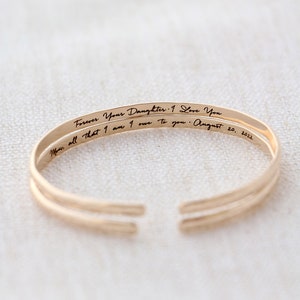 Cuff Bracelet - Handwriting Jewelry - Mother of the Bride Gift - Personalized Bracelet - Jewelry for Women - Bridesmaid Gift