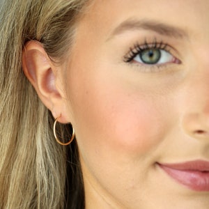 Hoop Earrings - Huggie Hoops - Lightweight Hoops - Everyday Hoop Earrings- Endless Hoops - Infinity Hoops - Large Hoop Earrings