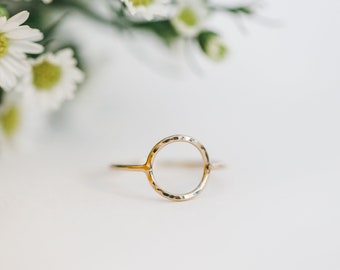 Eternity Ring - Circle Accent Ring - Gold Stacking Ring - Arch Ring - Sonder Ring