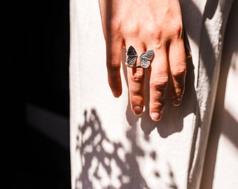 Butterfly Ring - Silver Butterfly - Statement Ring - Passage Ring - Adjustable Ring