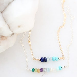 Crystal Necklace - Natural Birthstone  Necklace - Gemstone Necklace - Birthstone Bracelet - Raw Gemstone Bracelet - Mom Jewelry