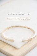 Handwriting Cuff Bracelet - Personalized Cuff - Mother of the Bride Gift - Secret Message Cuff - Gift Idea