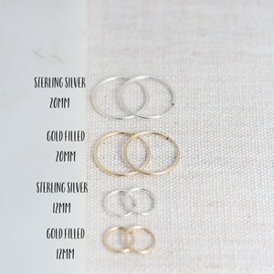 Hoop Earrings Huggie Hoops Lightweight Hoops Everyday Hoop Earrings Endless Hoops Infinity Hoops Large Hoop Earrings image 4