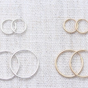 Hoop Earrings Huggie Hoops Lightweight Hoops Everyday Hoop Earrings Endless Hoops Infinity Hoops Large Hoop Earrings image 8