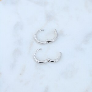 Huggie Hoops Tiny Everyday Hoops Silver Huggie Hoops Dainty Hoops Minimalist Hoops Basic Hoops Earrings Lightweight Hoops image 6