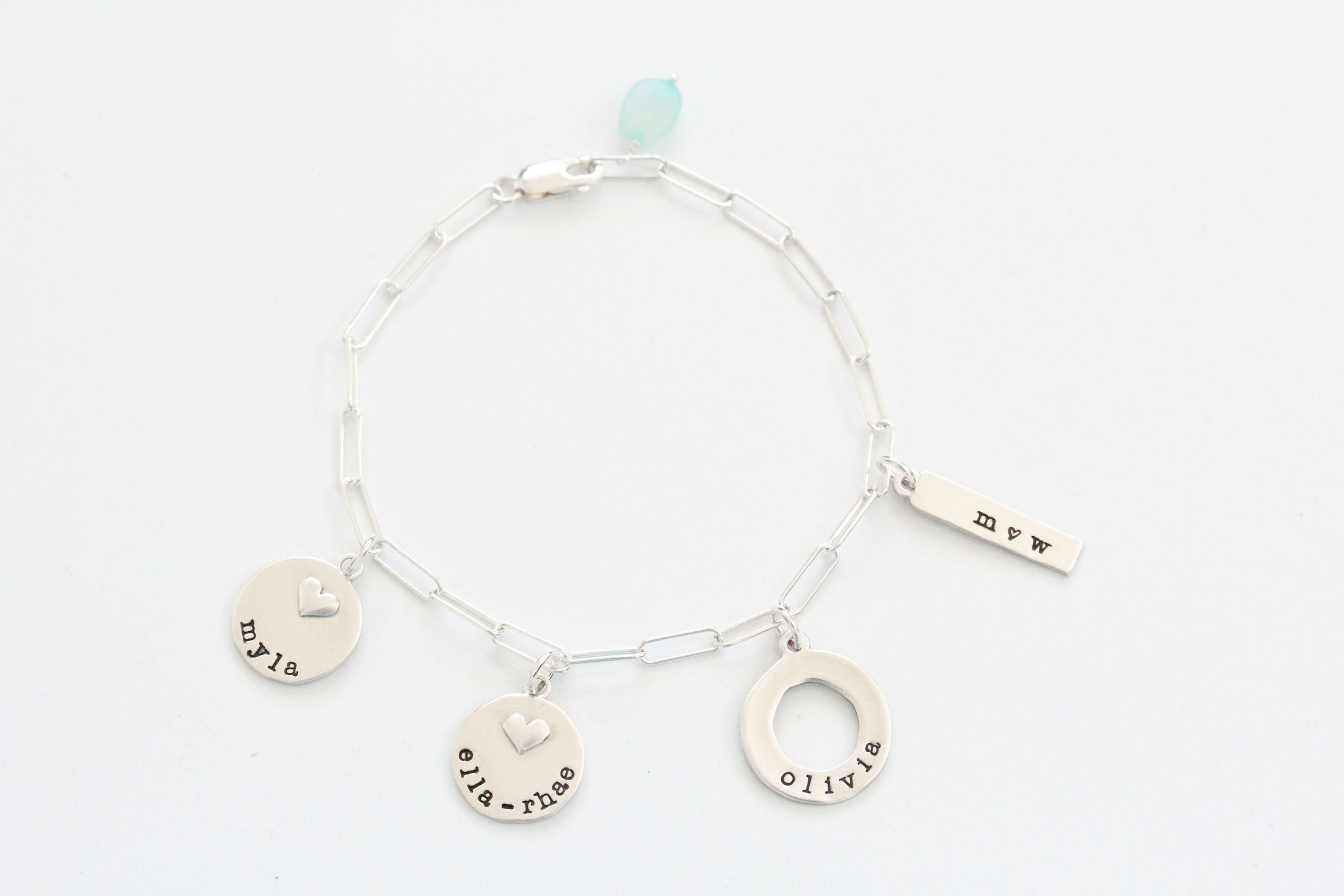 Name Bracelet Personalized Charm Bracelet Dainty Name Etsy UK