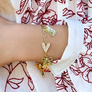 Custom Charm Bracelet: Gold + Silver, Waterproof, Anti-Tarnish afbeelding 2