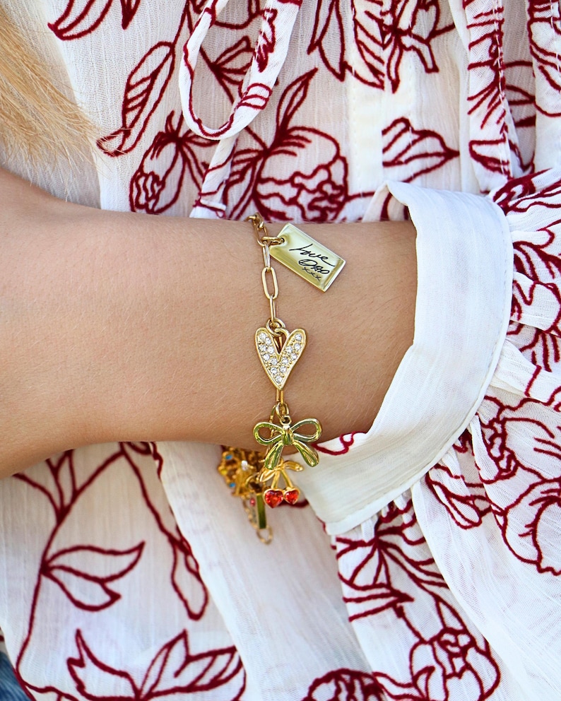 Custom Charm Bracelet: Gold + Silver, Waterproof, Anti-Tarnish afbeelding 2