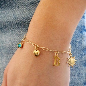 Build your Own Charm Bracelet - Anti-Tarnish, Waterproof, Custom Charm Bracelet, Personalized Gift, Gift for Her, Bridesmaid Gift