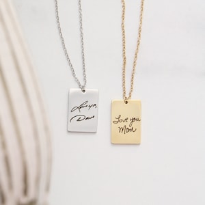 Handwriting Necklace - Signature Necklace - Handwriting Jewelry - Remembrance Necklace - Charm Necklace - Personalized Gift For Her