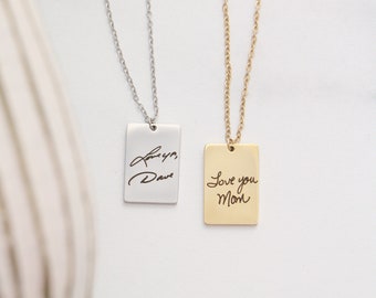 Handwriting Necklace - Signature Necklace - Handwriting Jewelry - Remembrance Necklace - Charm Necklace - Personalized Gift For Her