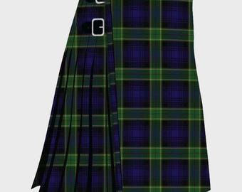 Kilt Barnes Ancient Tartan 8 yards fait main – Laine acrylique, sangles en cuir | The Kilt Hub