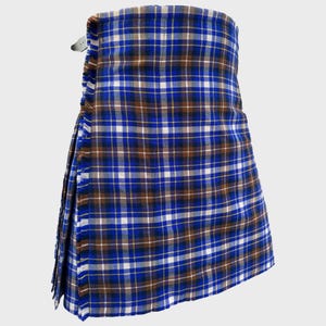 Handmade  Devon Blue Premium Tartan - 8 yard kilt - Acrylic Wool | By The Kilt Hub