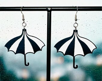 Boucles d'oreilles parapluie en acrylique découpé