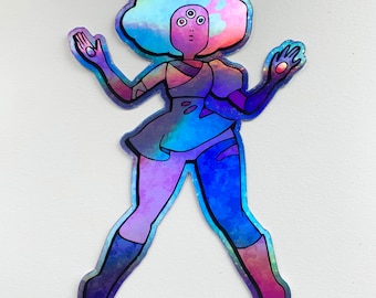 Stickers holographiques fanart grenat