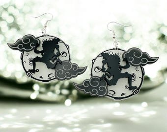 Boucles d'oreilles Luffy phosphorescentes Gear 5