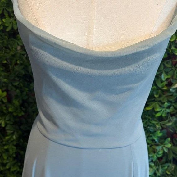 NWT- Romantically Speaking Sage Green Cowl Lace-Up Dress View 5