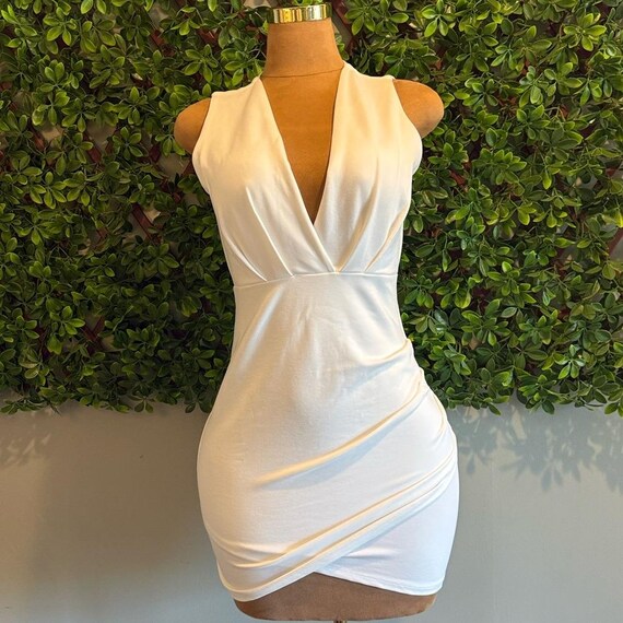 Cocktail Hour Ivory Wrap Dress View 4