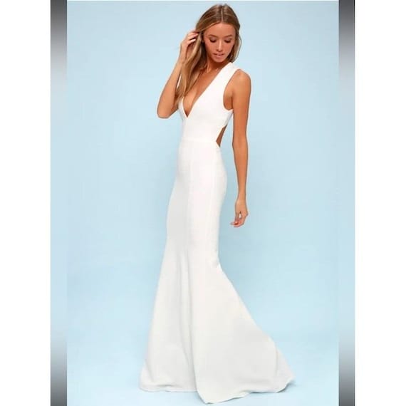 Lulus Heaven and Earth White Bridal Dress