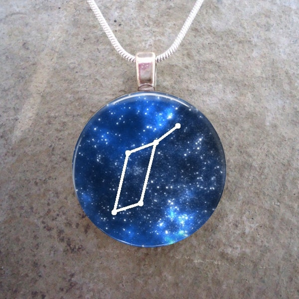 Constellation Lyra - Glass Pendant Necklace - Astronomy