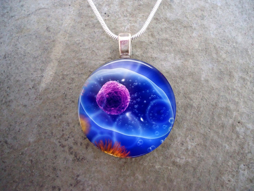 Virus Jewelry Glass Pendant Necklace Science Jewellery - Etsy
