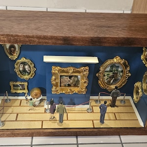 Custom Shadow Box, Museum-Style Photo Display, LED Lighting, Handmade Wood Frame