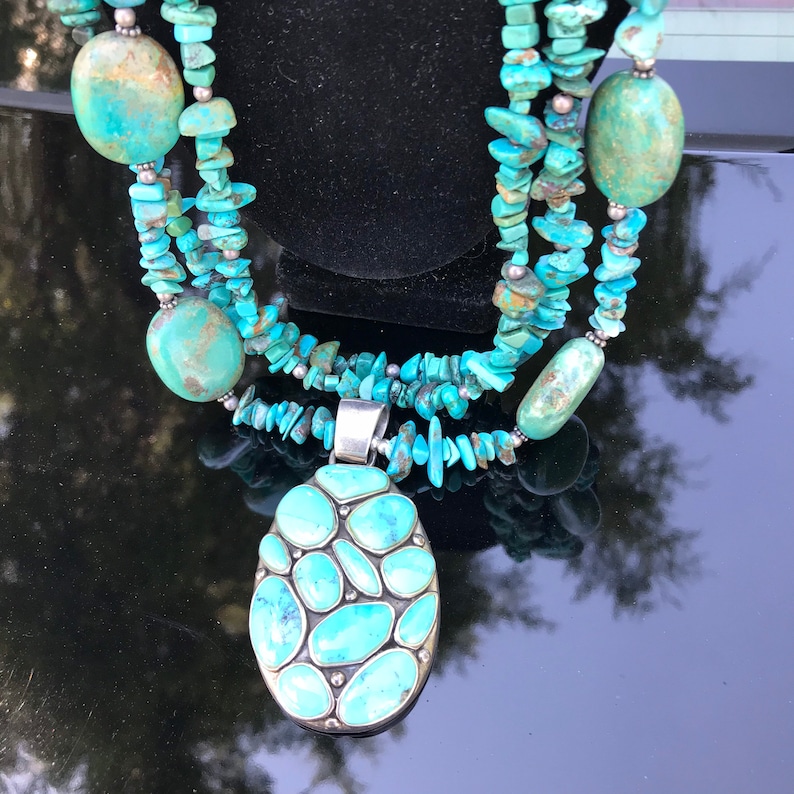 Barse takes only the finest stones for their jewelry 192 grms Barse sterling /& turquoise necklace almost 7 ounces 4178