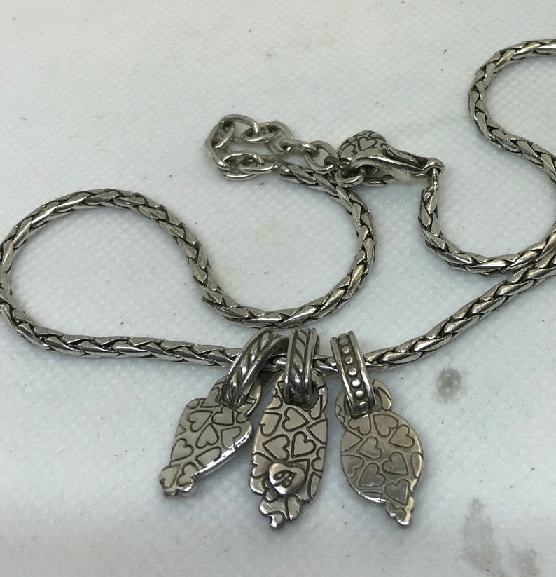 reversible bracelet 7.5\u201d long both 3731 Brighton 2 tone charm necklace 17\u201d long 46.8 grms
