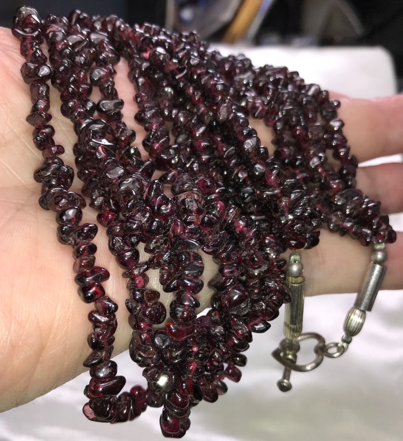 Multi Strand 4 Chip Necklace 18 Long 60 Grms Etsy