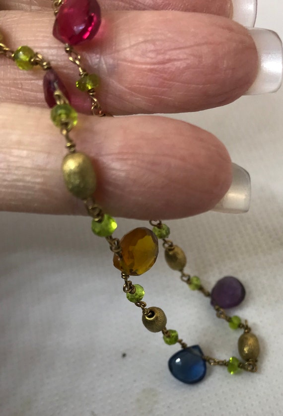14kt gold filled gemstone necklace. 17.5” long, a… - image 2