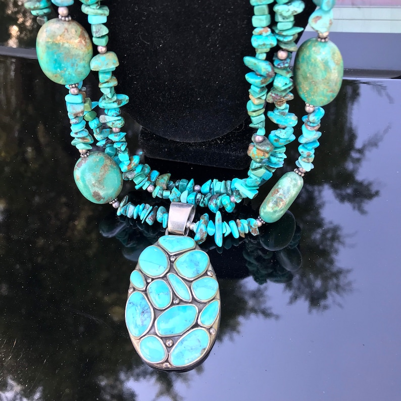 Barse takes only the finest stones for their jewelry 192 grms Barse sterling /& turquoise necklace almost 7 ounces 4178