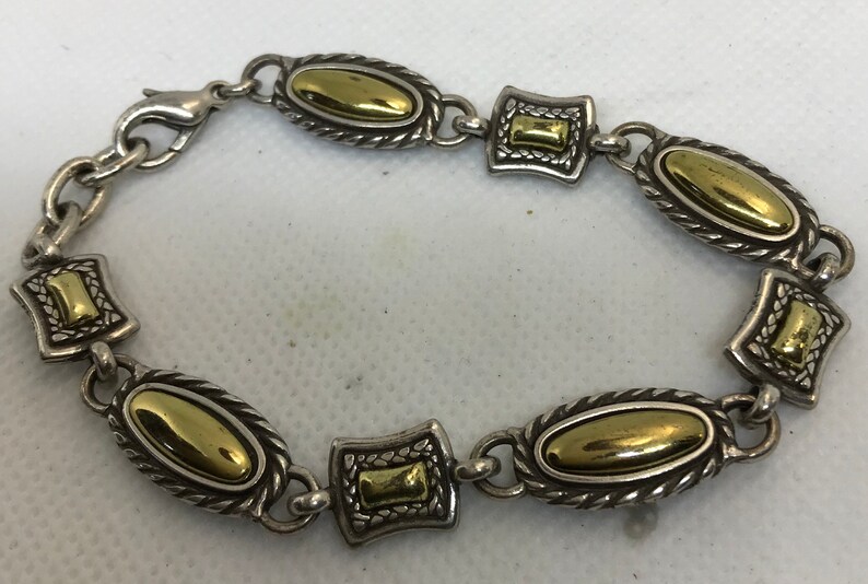 reversible bracelet 7.5\u201d long both 3731 Brighton 2 tone charm necklace 17\u201d long 46.8 grms
