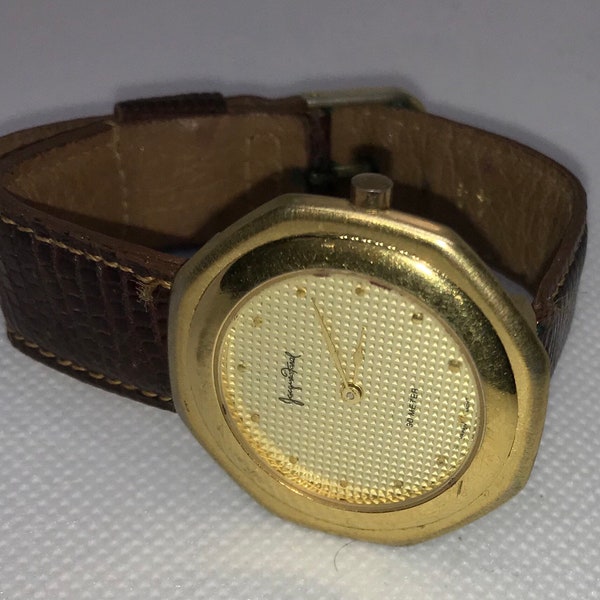 Jacques tarifs montre-bracelet, belle pièce, très mince, 27grms, le visage est 35x35mm, 3944