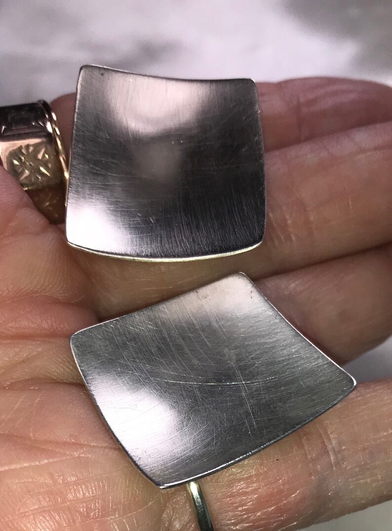 Artisan Signed Sterling Silver Earrings. 7 Grms 24x26mm. | Etsy