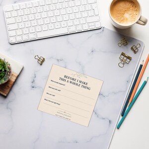 Before I Make This a Whole Thing Notepad | Guided Reflection Pad for Overthinking, Boundaries and Recovery