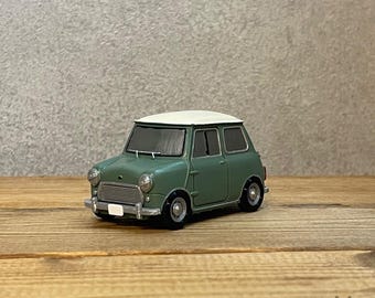 Modelo clásico Mini a escala 1:43 hecho a mano | Miniatura BMC Mini Cooper/Austin Mini CooperS Mk2 pintada a mano