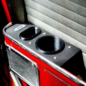 Klassieke mini-bekerhouder en opbergconsole | SPQR-stijl deurvak organizer | Installatie zonder boren | Geschikt voor BMC Mini