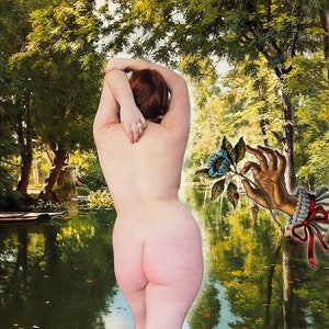 Quality 11”x14” Art Print of original collage “Welcome to My Daydream”, Romantic Surrealism Home Decor, Apartment, Dorm