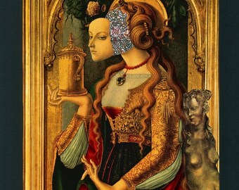 Enchantress Art Print: Hand-Cut Paper Collage (11”x14”)