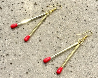 Light Up the Night Streichholz Ohrringe