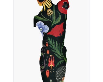 Silhouette III: 11”x14” Fine Art Print-Femme Art/  Surreal Art/ Botanical Art/ Figure Art/ Collage Art/ Contemporary Art