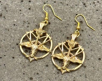 Gold Okkulter Teufel Moderne Hexe Ohrringe