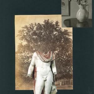 Untitled: 11”x14” Fine Art Print-Surreal Paper Collage Art/ Figure Art/ Contemporary Art/ Femme Art/ Original Art