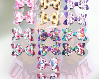 Flower Faux leather pigtail sets